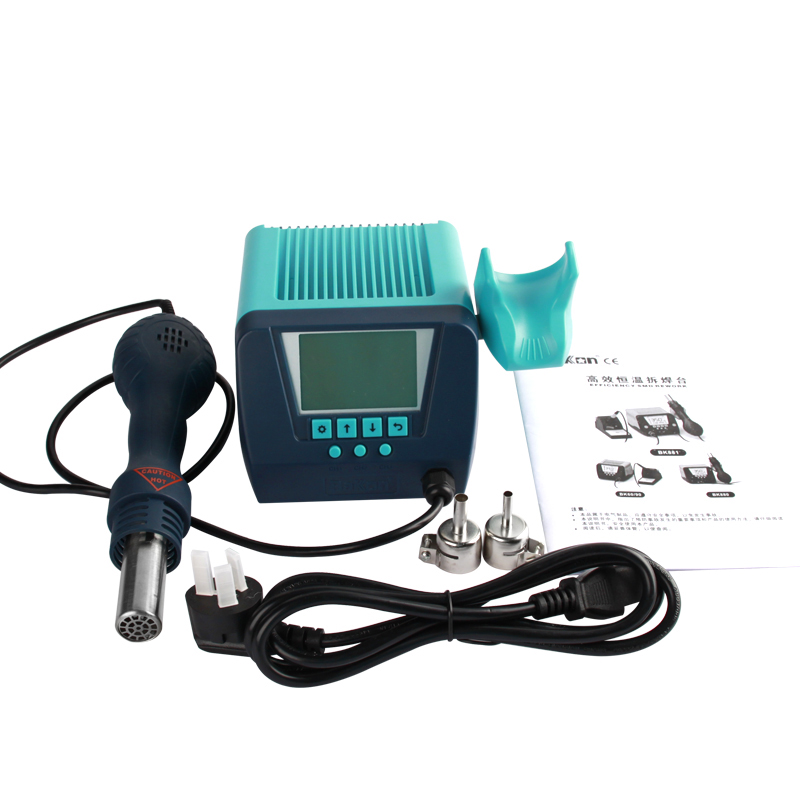 Bk880 súng hơi nóng trạm hàn 550W tần số cao bàn là điện nhiệt độ không đổi màn hình hiển thị kỹ thuật số dòng xoáy quạt